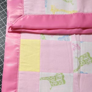 Flannel Quilted Giraffe Baby Blanket