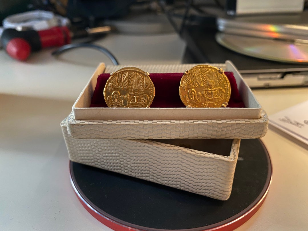 Gold Cufflinks Antique Victoria Conor Etsy