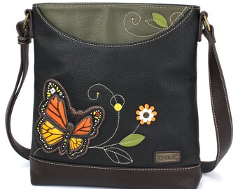 Elegant Monarch Messenger Bag | Monarch Handbag, Shoulder Bag, Purse | Butterfly Bag | Vegan | Gift | Adjustable Straps and Multiple Pockets