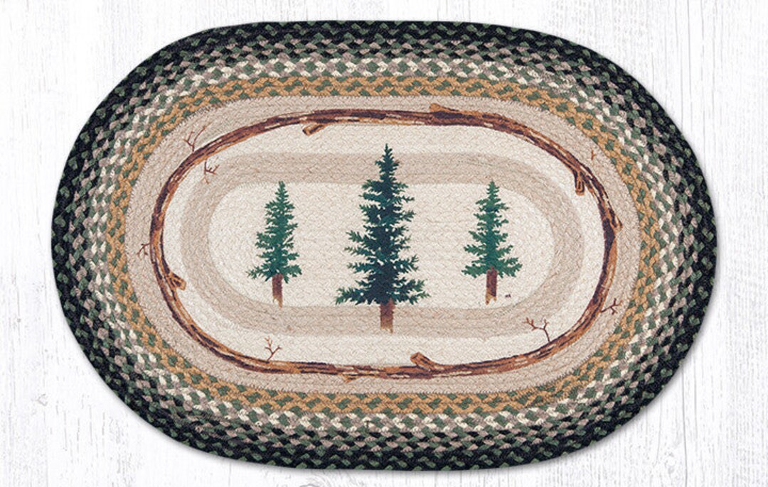 Tree Timber Hand Braided Rug Cabin Rug Tree Doormat Etsy