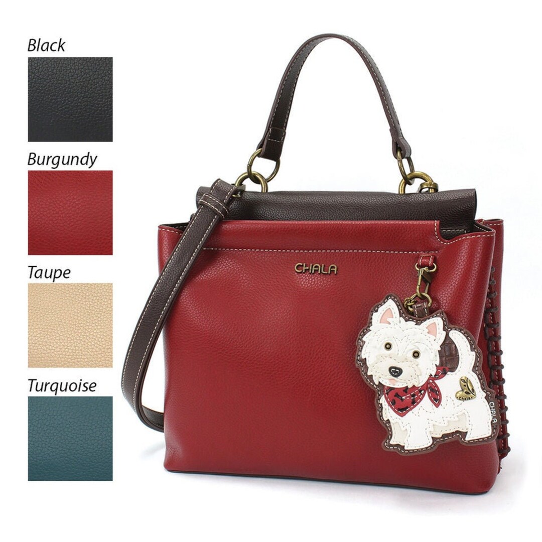 Westie Satchel Crossbody Westie Handbag, Purse, Shoulder Bag, Top