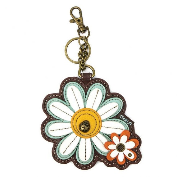 Daisy Rose Keychain Pouch & Coin Purse with Clasp  