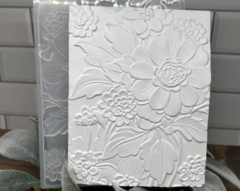 Dahlia and Zinna 3D Embossing Folder