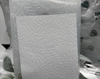 Lush Leaves Embossing Folder, 5x7 Card Front Panel