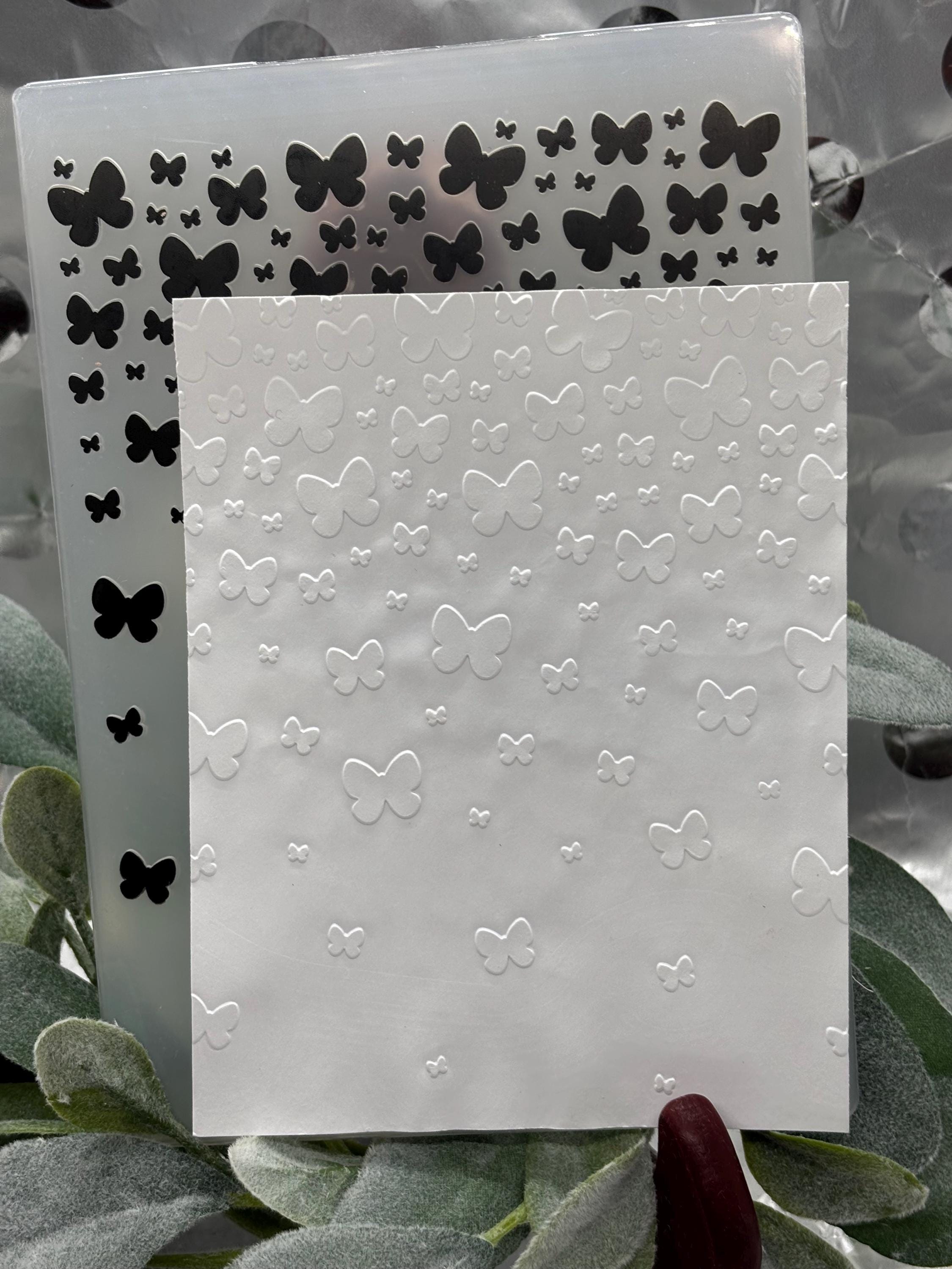 Butterfly Rain Embossing Folder - Etsy