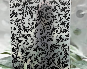 Tooled leather flourish Embossing Folder