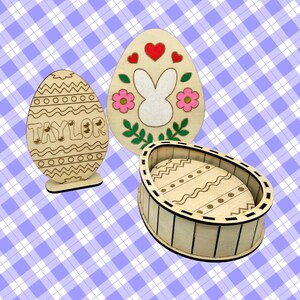 Handmade Personalized Easter Egg with Keepsake Easter Egg Box