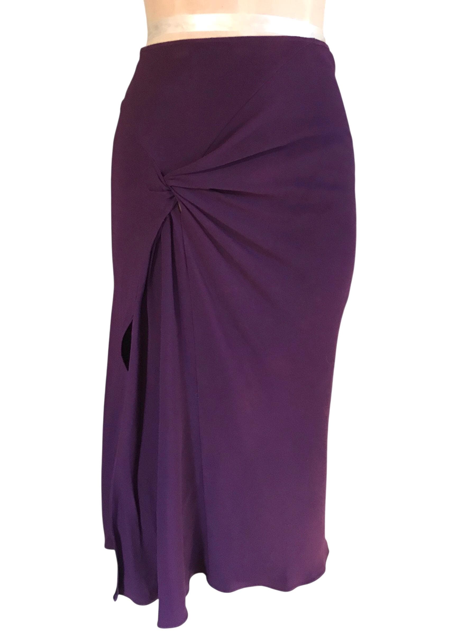 Vintage John Galliano Christian Dior Purple Skirt Bias Cut