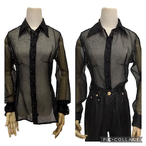 Versace Jeans Couture floral sheer blouse