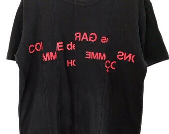 comme des garçons split logo T-shirt Supreme Comme des Garcons SHIRT Split Box Logo Tee Black