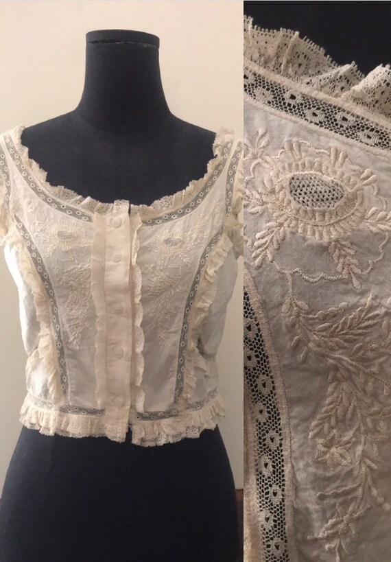 Vintage Anna Sui cotton bodice