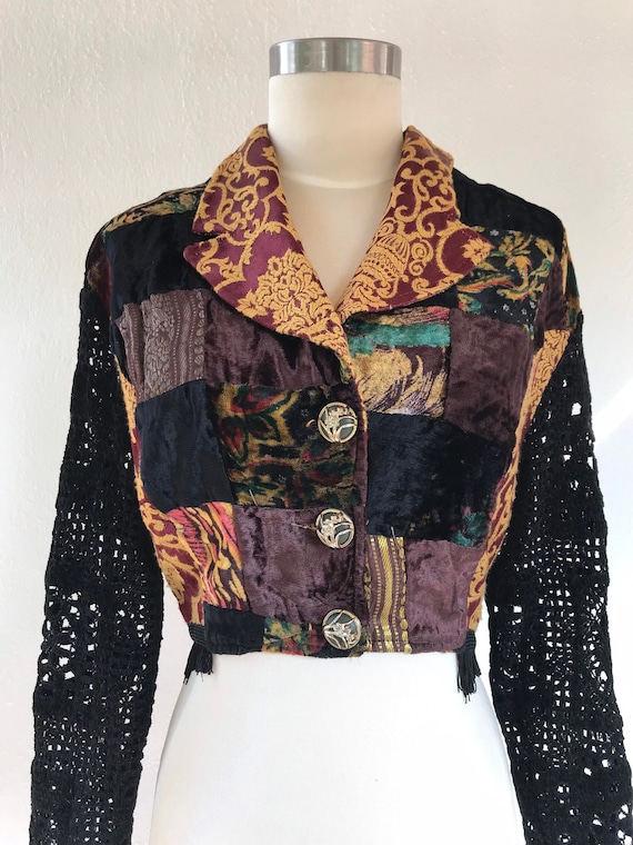 Vintage Maick Harold Paris jacket 80s patchwork jacket | Etsy