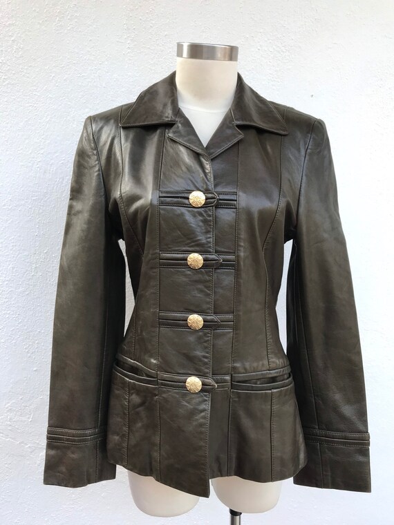 escada leather jacket