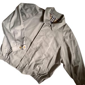 Vintage 80s Burberry beige blouson Harrington style nova check jacket