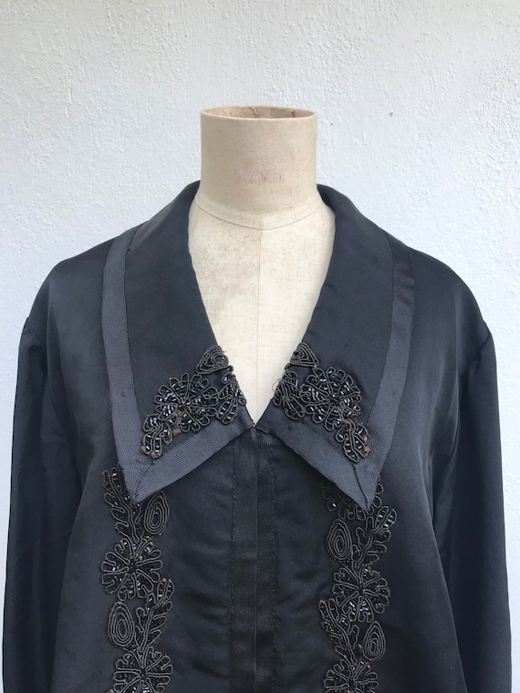 Edwardian jacket vintage black mourning coat Edwar