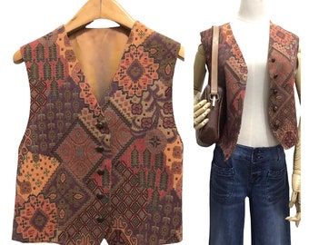 Vintage St Michael jacquard waistcoat