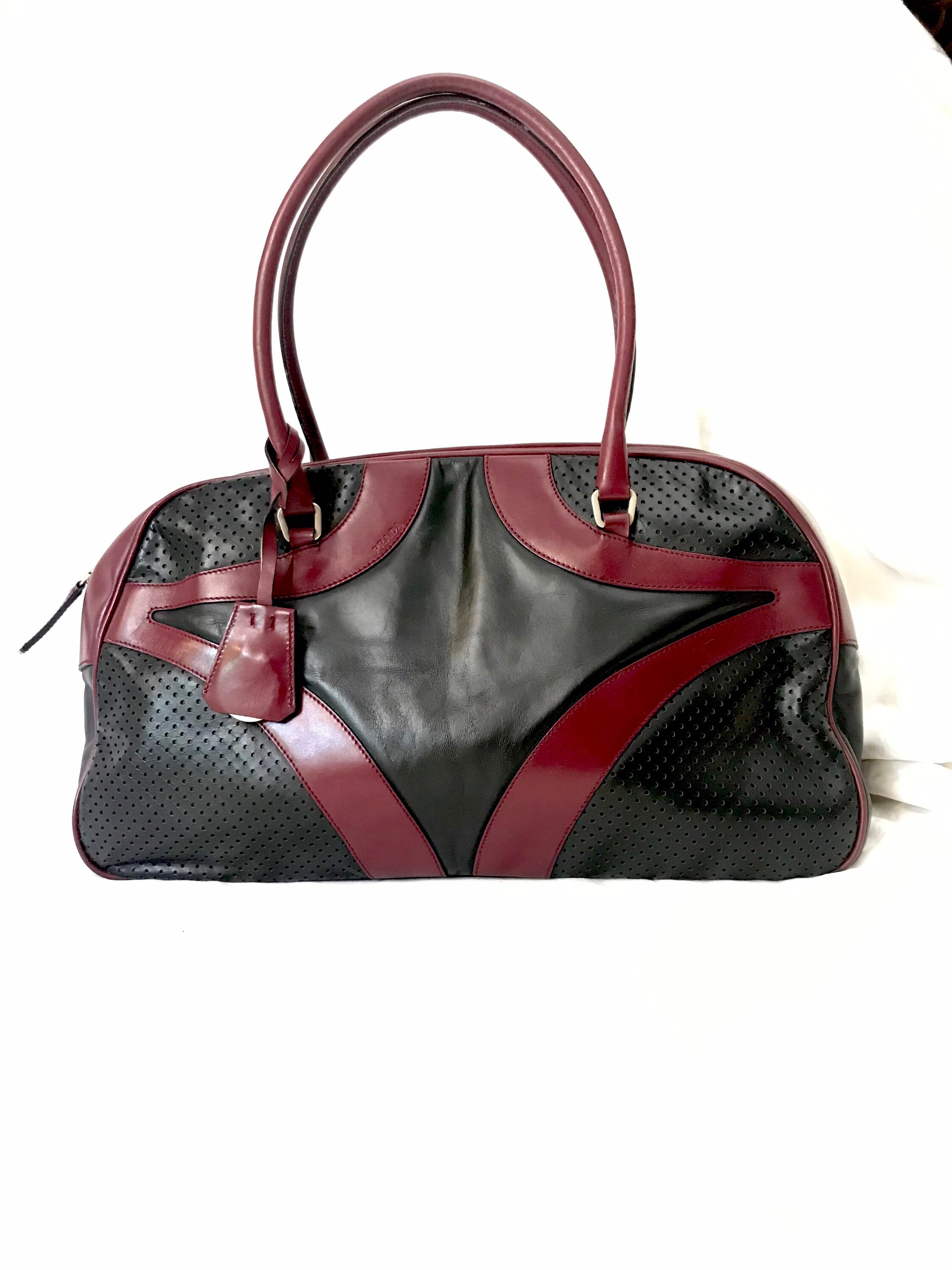 Vintage prada bowling bag cheap