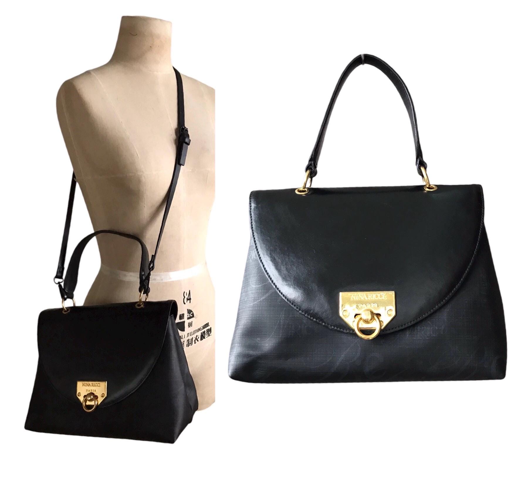 ニナリッチ⭐︎ヴィンテージバッグ NINA RICCI クリスマス NINA RICCI（ニナ・リッチ） 良品 ヴィンテージ レザー ロゴプレート
