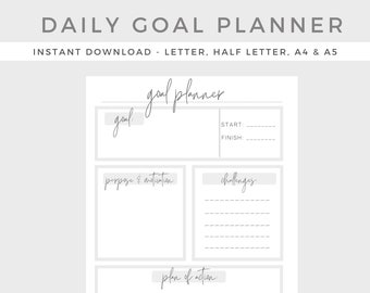 Goal Planner, Mental Health, Depression, Anxiety, Therapy Journal, Home Management, Counseling Binder, Planner, Instant Printable, Journal