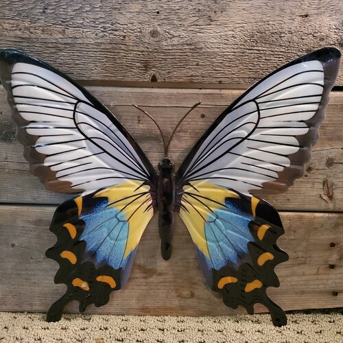 Metal Art Butterfly Wall Decor Butterfly Sculpture Exterior Etsy