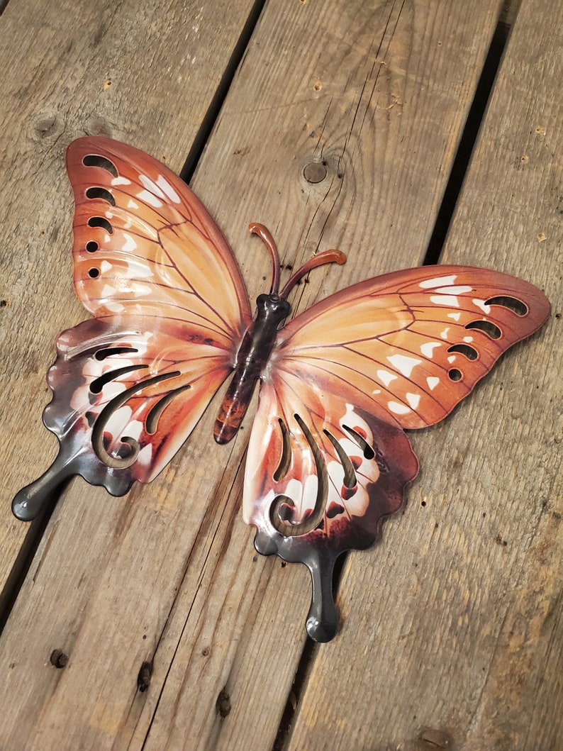 Metal Butterfly Yard Art Wall Decor Garden Sculpture Etsy