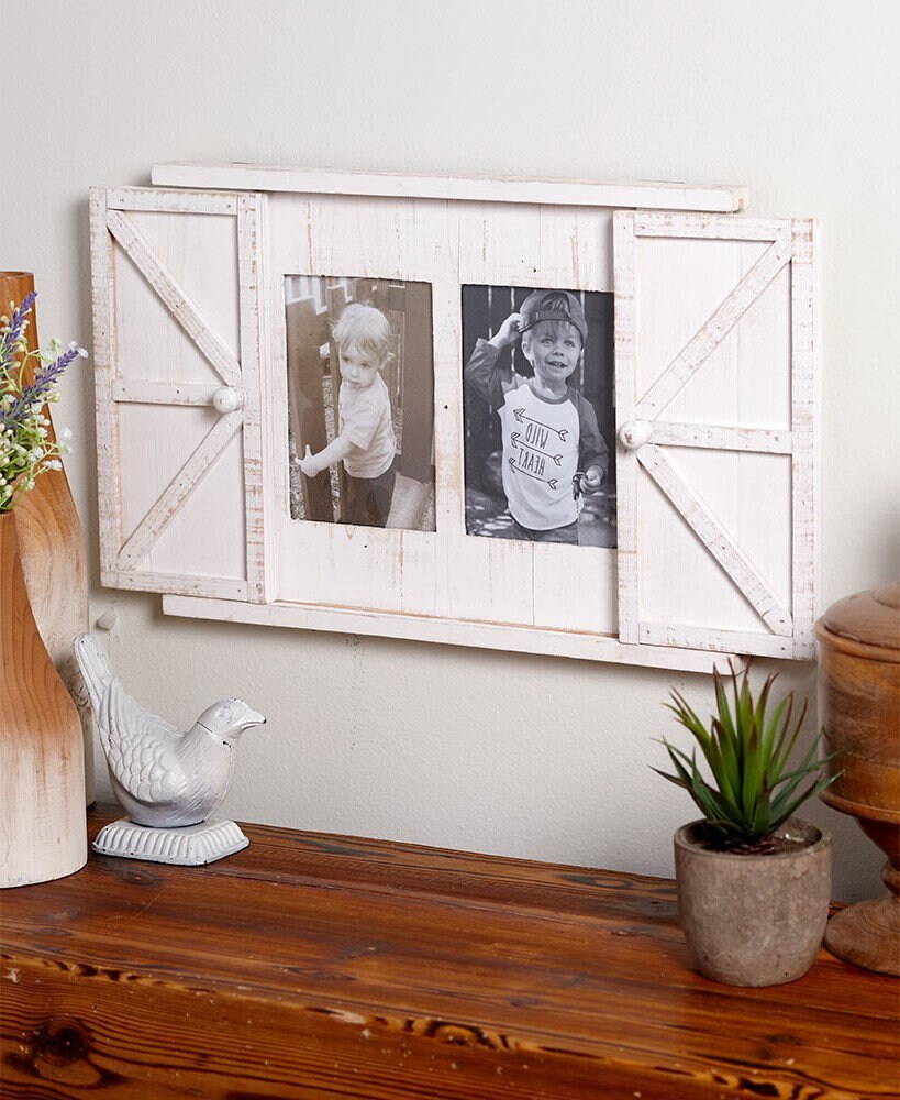 Farmhouse Barn Door Photo Frame With Slide Door CHOOSE Color Etsy
