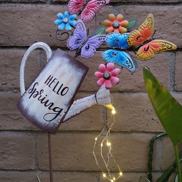 Watering Can With Lights Etsy