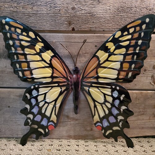 Metal Art Butterfly Wall Decor Butterfly Sculpture Exterior Etsy