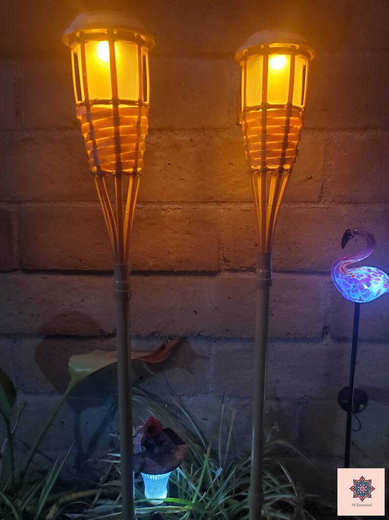 faux tiki torches