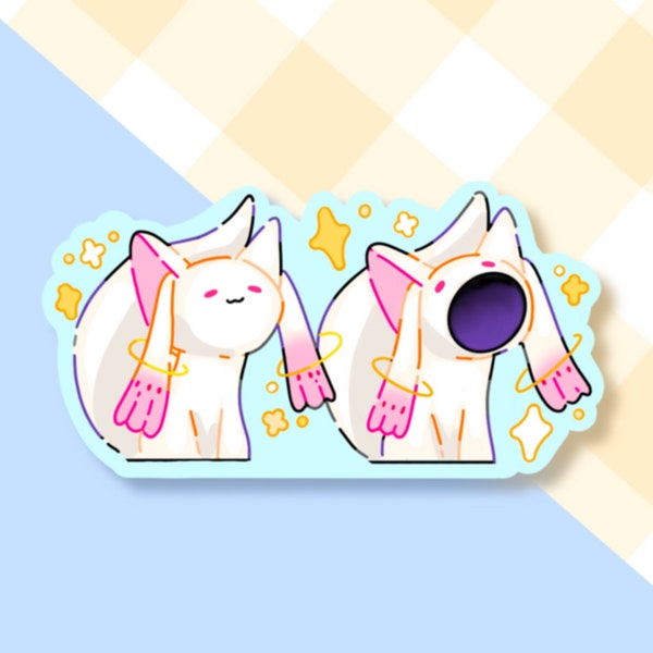 Kyubey Madoka Bop Bop Cat Sticker