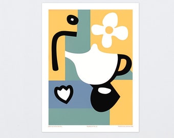 Matisse inspired Poster Print , UnFramed, Tea Theme Print of Good Quality, Wall Art