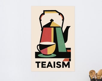 Tea Poster Bauhaus Style - Tea Print for Kitchen, Home Decor, Cafe and Tea house
