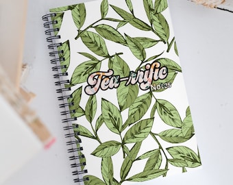 Spiral notebook "tea-rrific Notes" Dotted pages, Journal, School WorkBook