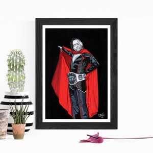 Shinsuke Nakamura Intercontinental Champion Art Print | Wrestling Wall Art | Giclee Print | Unframed A4 or A6 Wrestlers Wall Decor Poster