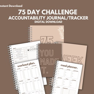 The 75 Day (Soft or Hard) Challenge Accountability Journal Tracker
