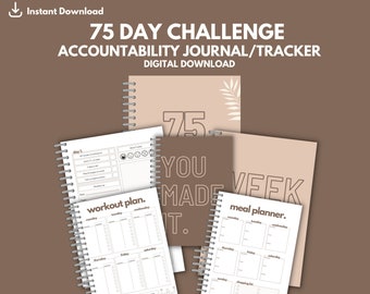 Der 75 Tage (Soft oder Hard) Challenge Accountability Journal Tracker