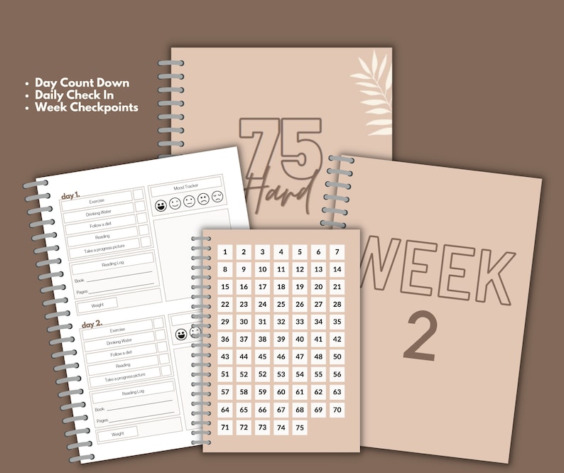 The 75 Day Soft or Hard Challenge Accountability Journal Tracker image 4