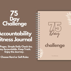 The 75 Day Soft or Hard Challenge Accountability Journal Tracker image 2