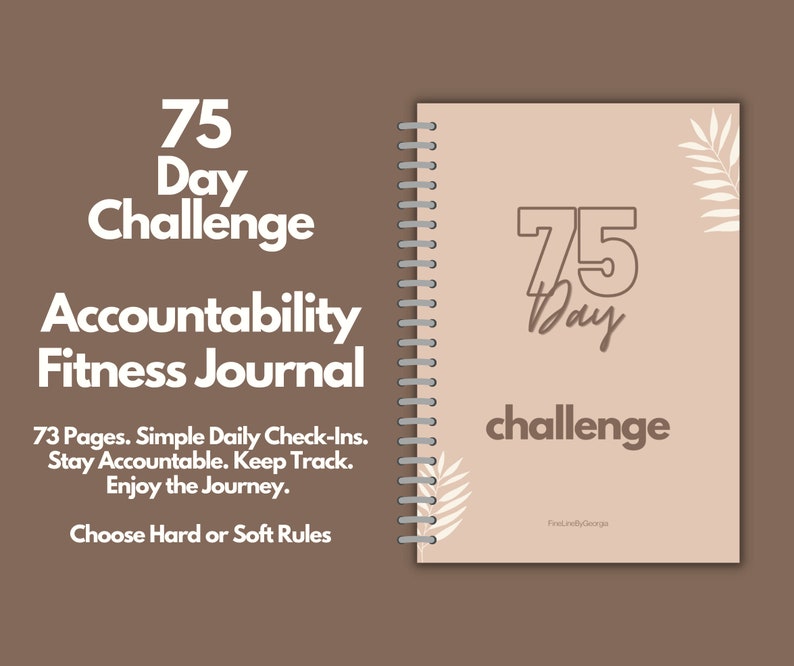 The 75 Day Soft or Hard Challenge Accountability Journal Tracker image 2