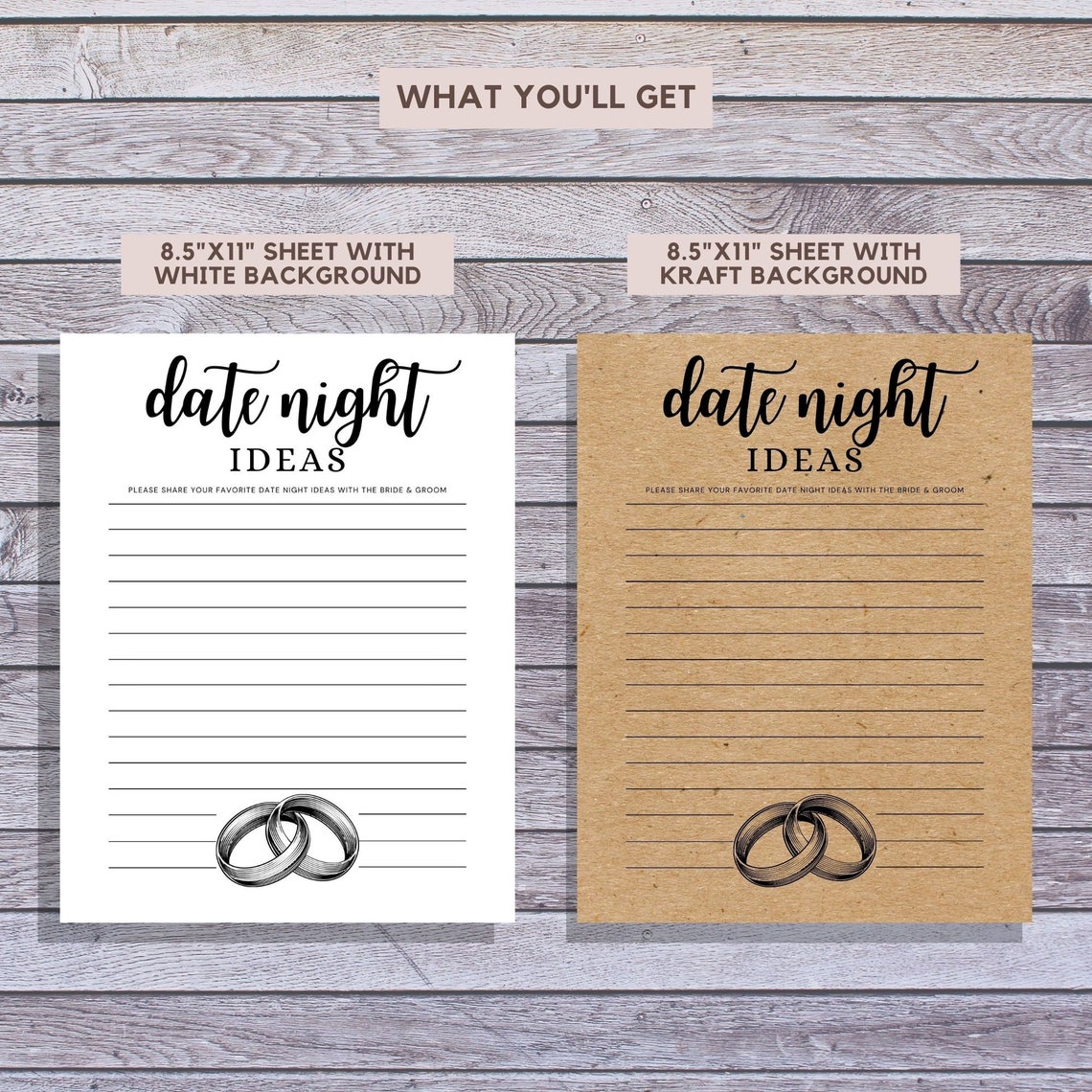Date Night Ideas. Bridal Shower Games. Printable Games. - Etsy