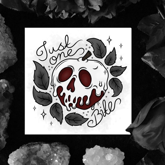 Download Snow White Just One Bite Poison Apple Art Print Etsy