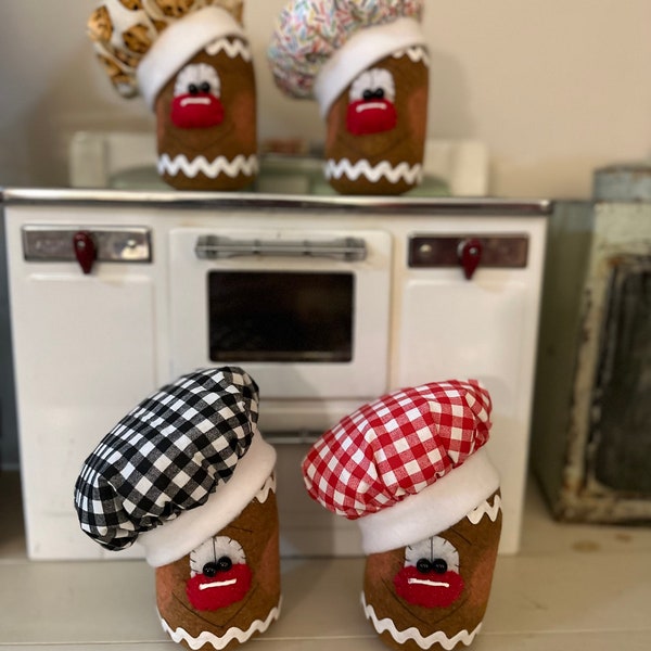 Country Prim Gingerbread Marshmallows, Shelf Sitter, Tray Decor