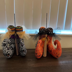 Primitive Witch Boots, Set of Boots, Halloween Decor