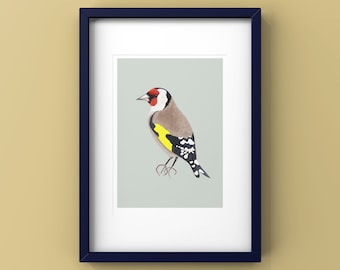 Goldfinch Print & Cards - Bird prints, artist prints, gifts for her, gifts for him, nature prints, artist cards, handmade cards, notecards