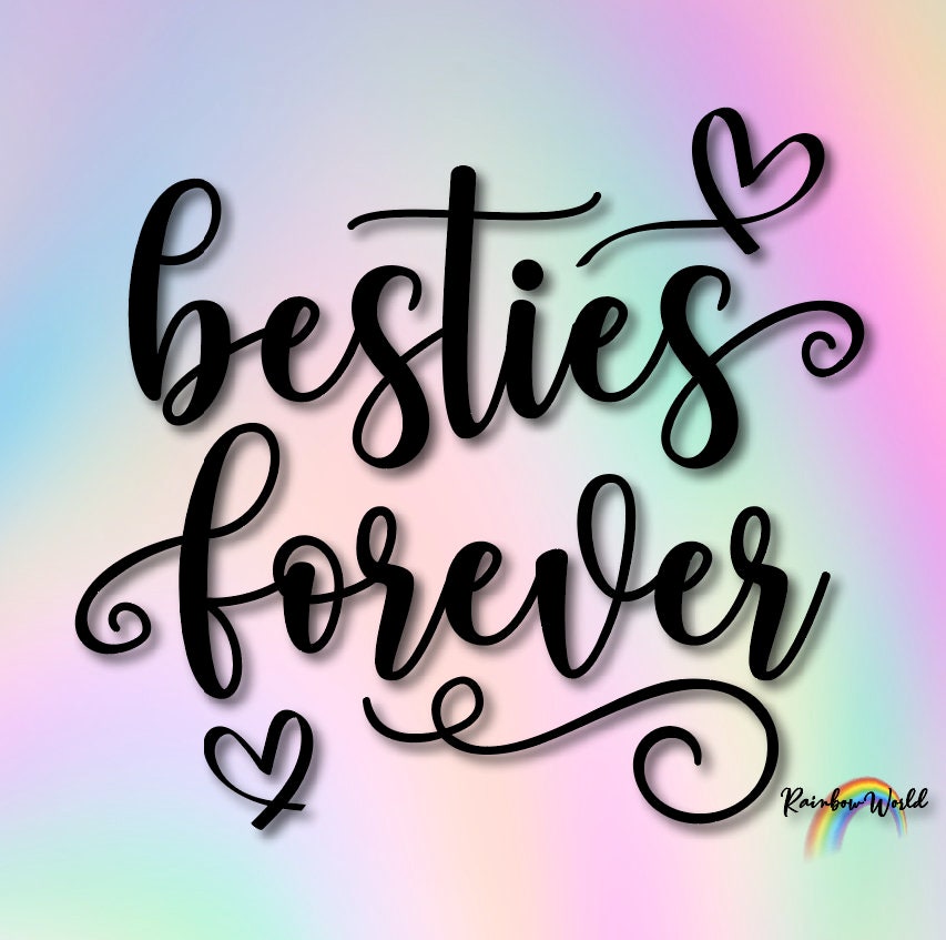 Besties forever svg pdf png dxf eps png files instant Etsy