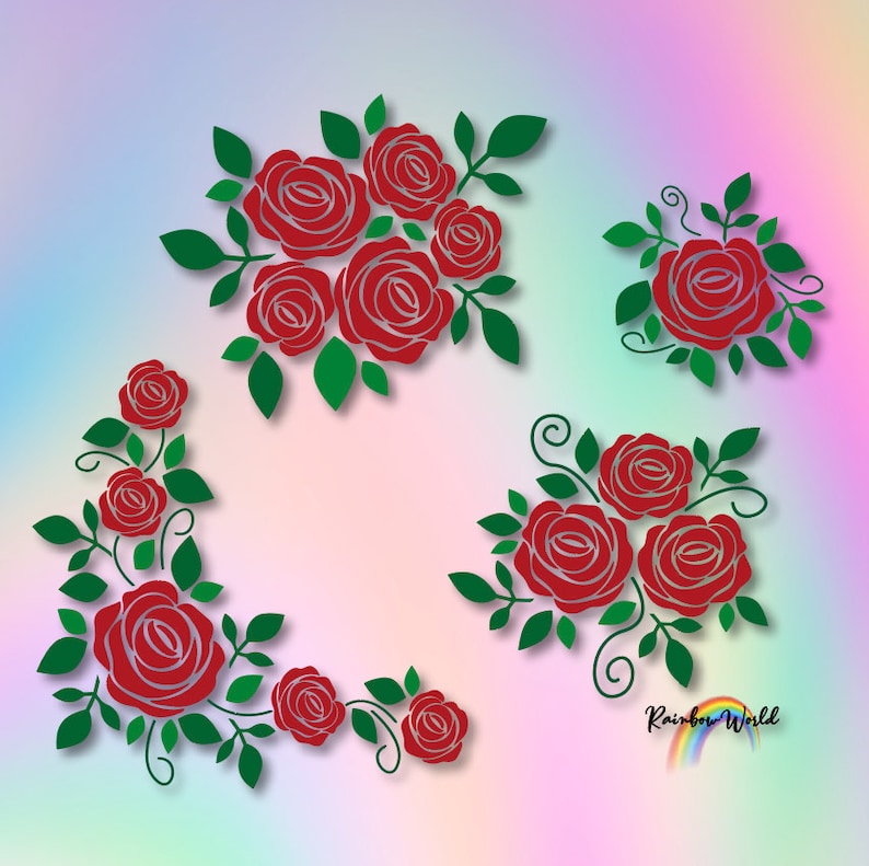 Roses Template Svg/dxf/pdf/png/eps/jpg Files Roses Cricut Etsy Roses Template Svg/dxf/pdf/png/eps/jpg Files Roses Cricut Etsy