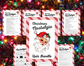 Christmas Quiz Game Classic Movies Toys Music Dingbats Printable Puzzle Nostalgia Adult