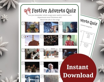 Christmas Quiz Photos Picture Round Game Festive Adverts