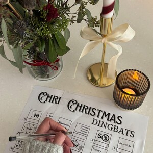Christmas Party Quiz Dingbats Printable Downloadable Xmas Puzzle Photo Picture Round Adult Game Holiday image 5