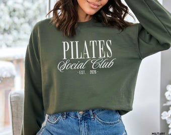 Pilates Social Club Sweatshirt: Trendy Pilates Instructor Gift
